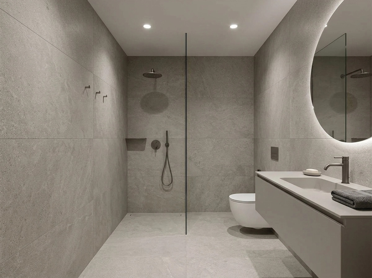 Minimalism Bathroom design — interior photo by GenRoom AI