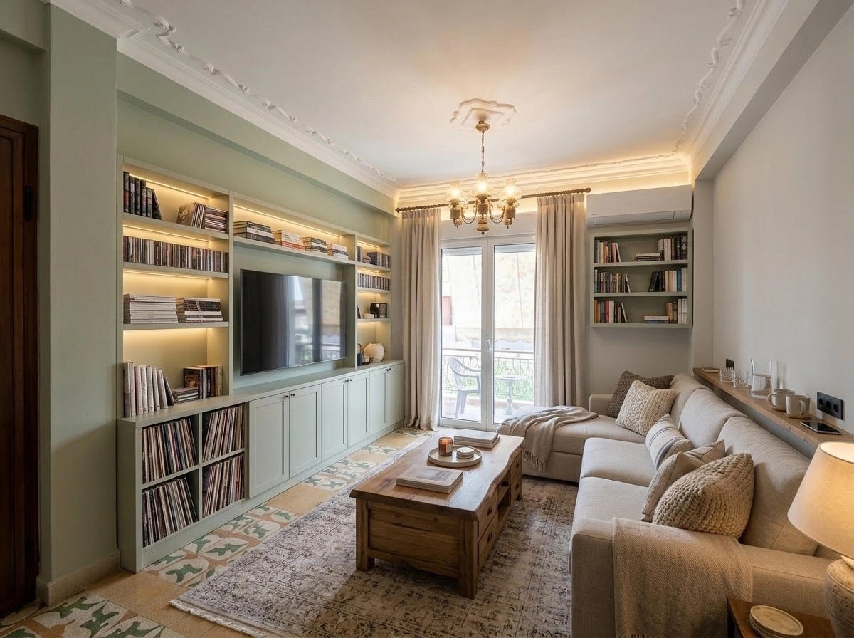Modern Farmhouse Living Room design — interior photo by GenRoom AI