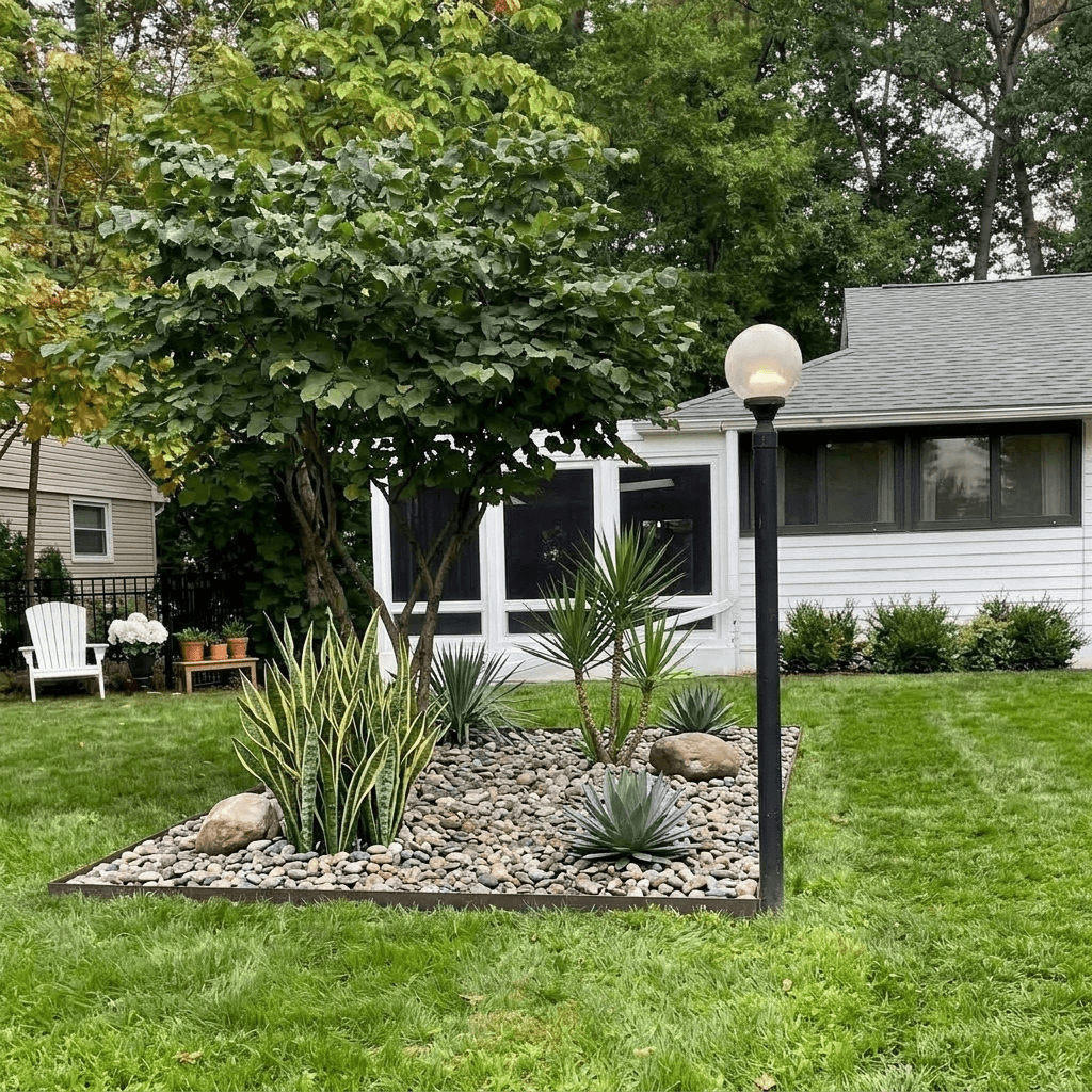 Yard design in no_style style — photo by GenRoom AI