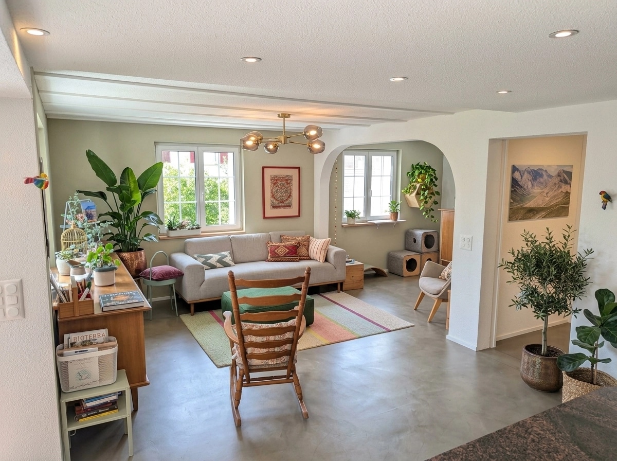 Interior design in Eclectic style — Living Room by GenRoom AI