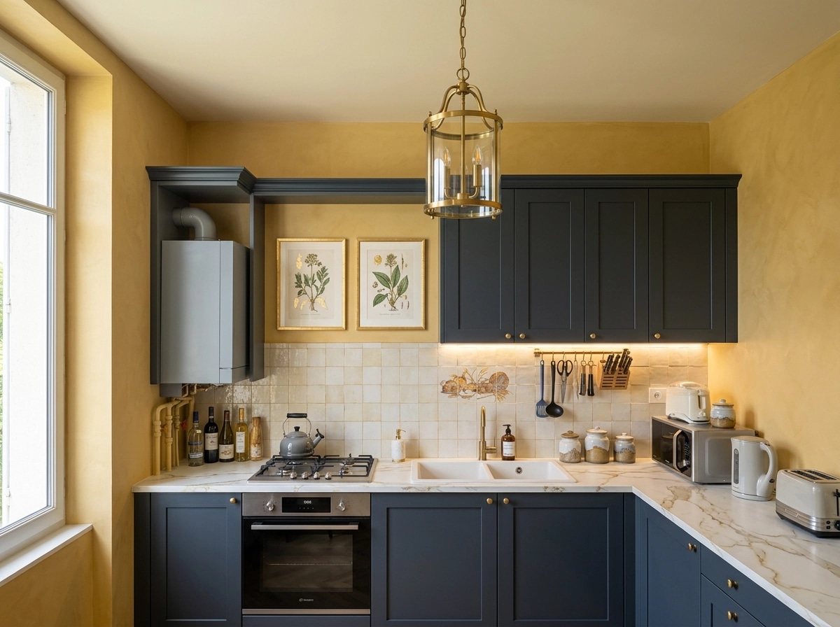 Transitional Kitchen design — interior photo by GenRoom AI