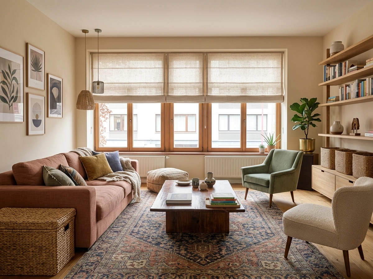 Interior design in Bohemian style — Living Room by GenRoom AI