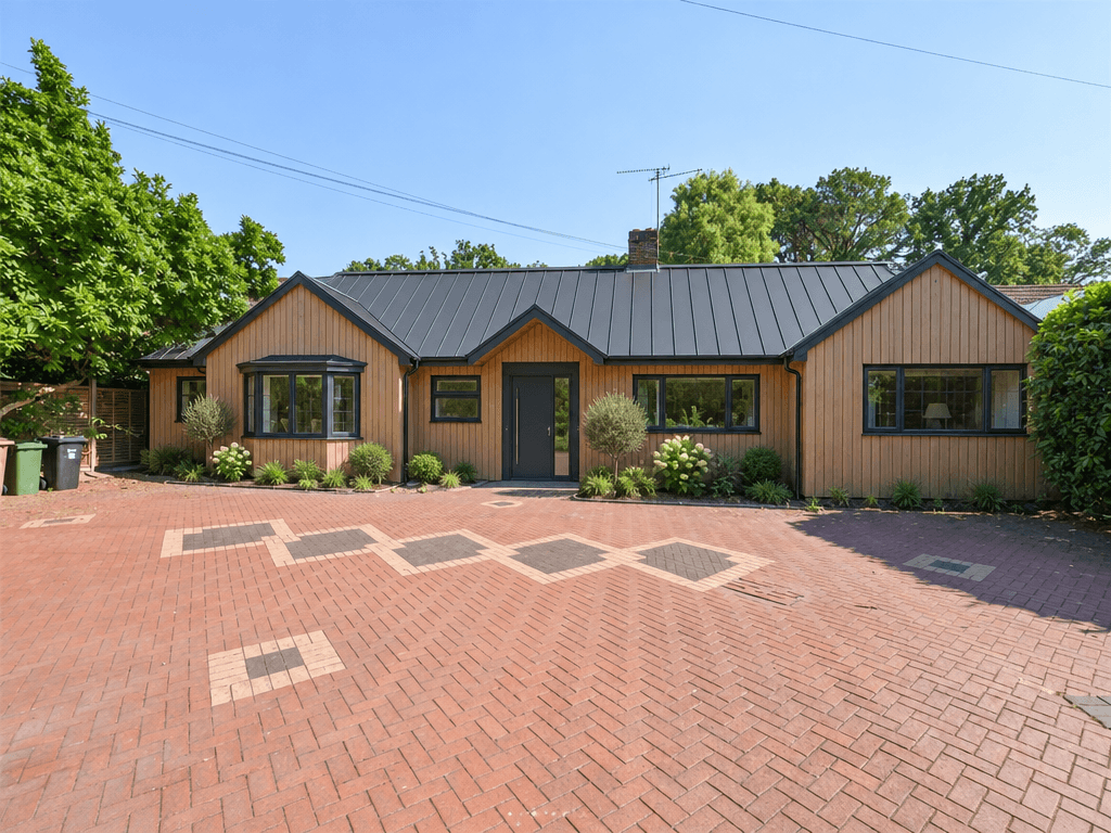 Facade design in Barnhouse Facade style — photo by GenRoom AI