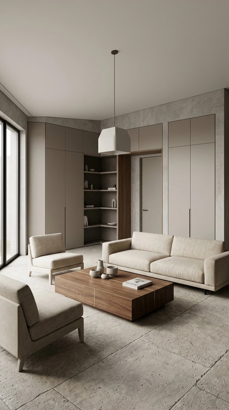 Minimalism Living Room design — interior photo by GenRoom AI