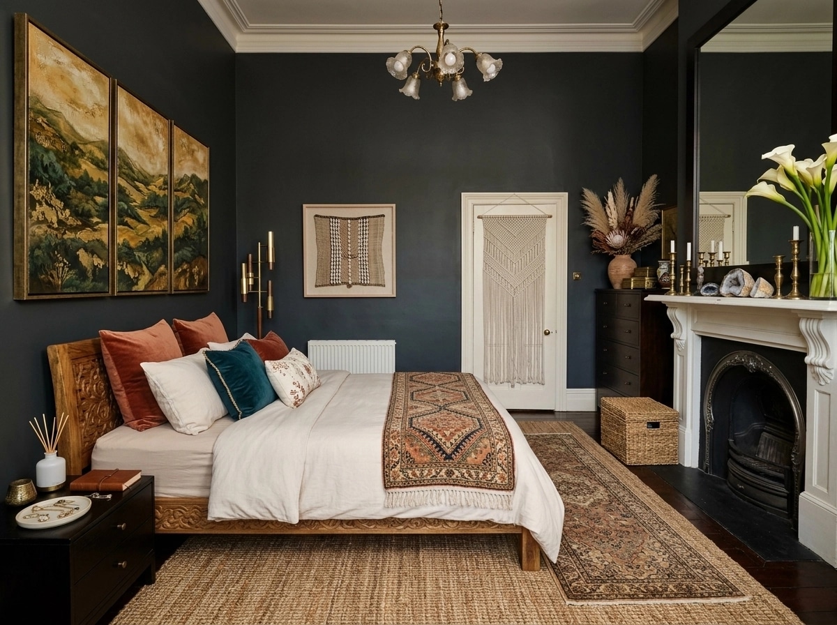 Bohemian Bedroom design — interior photo by GenRoom AI