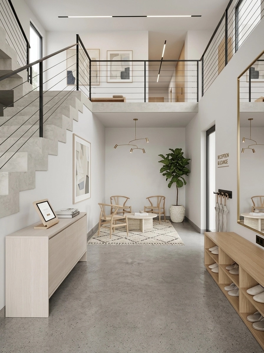 Interior design in Scandinavian style — lobby by GenRoom AI