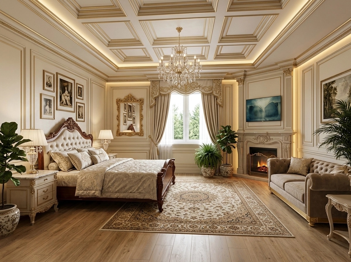 Neoclassic Bedroom design — interior photo by GenRoom AI