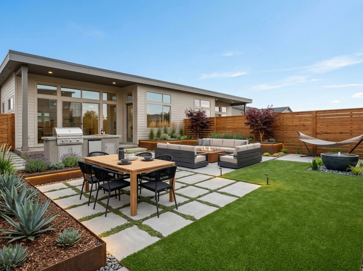 Landscape design in Contemporary Yard style — Yard by GenRoom AI
