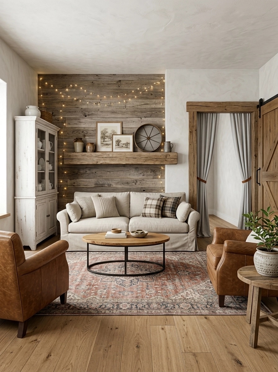 Modern Farmhouse Living Room design — interior photo by GenRoom AI