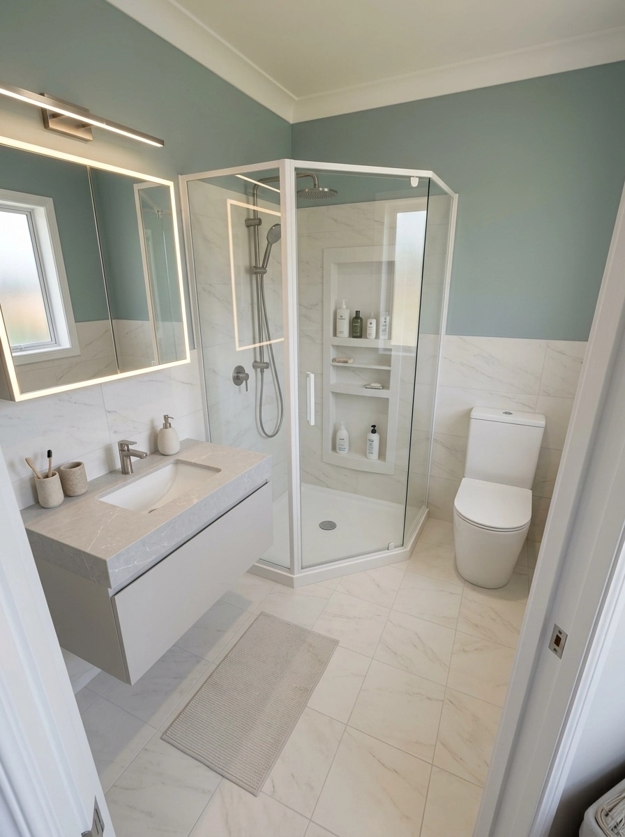 Minimalism Bathroom design — interior photo by GenRoom AI