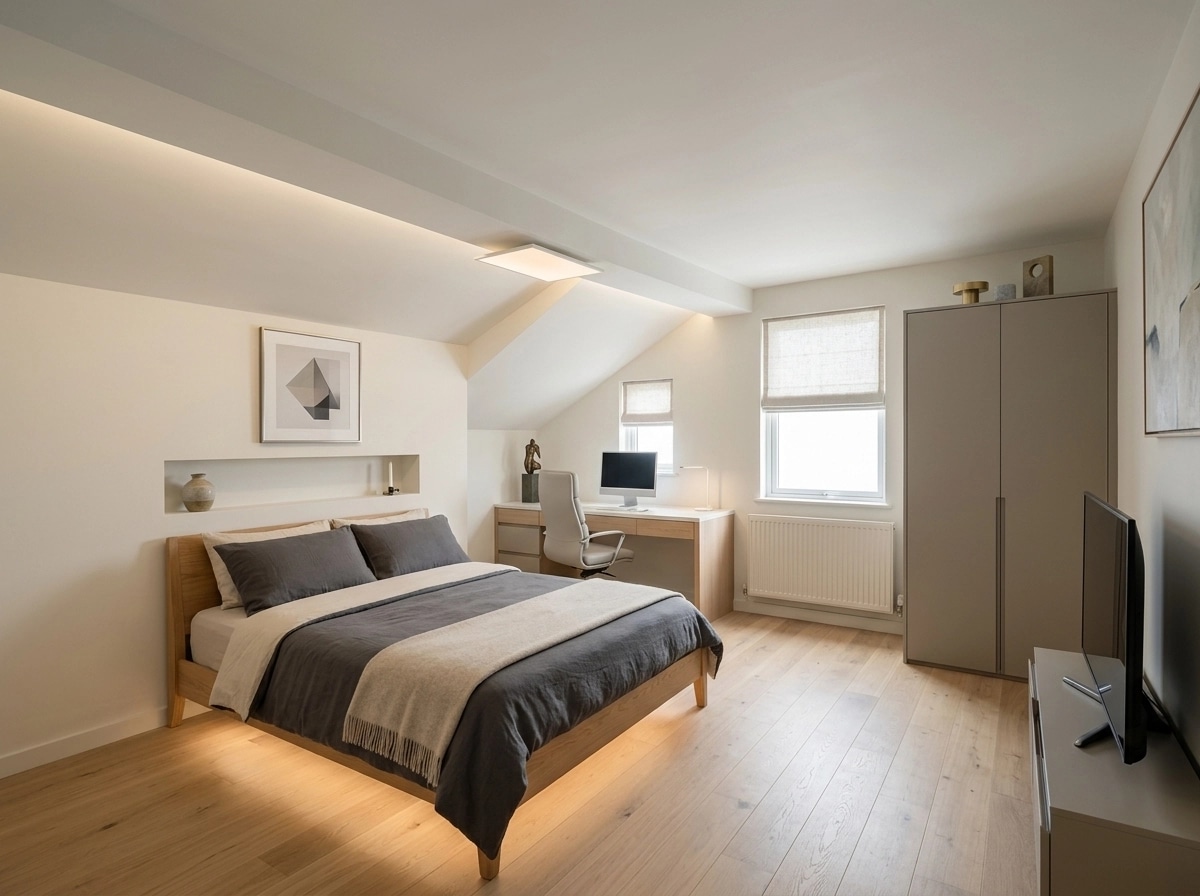 Minimalism Bedroom design — interior photo by GenRoom AI