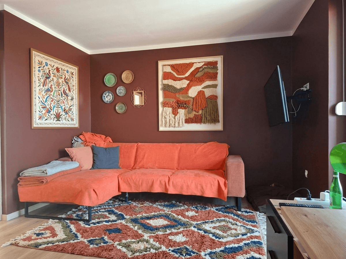 Maximalist Living Room design — interior photo by GenRoom AI