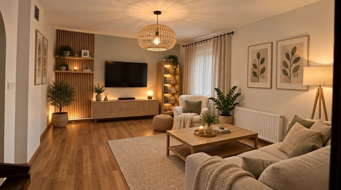 Interior design in Scandinavian style — Living Room by GenRoom AI