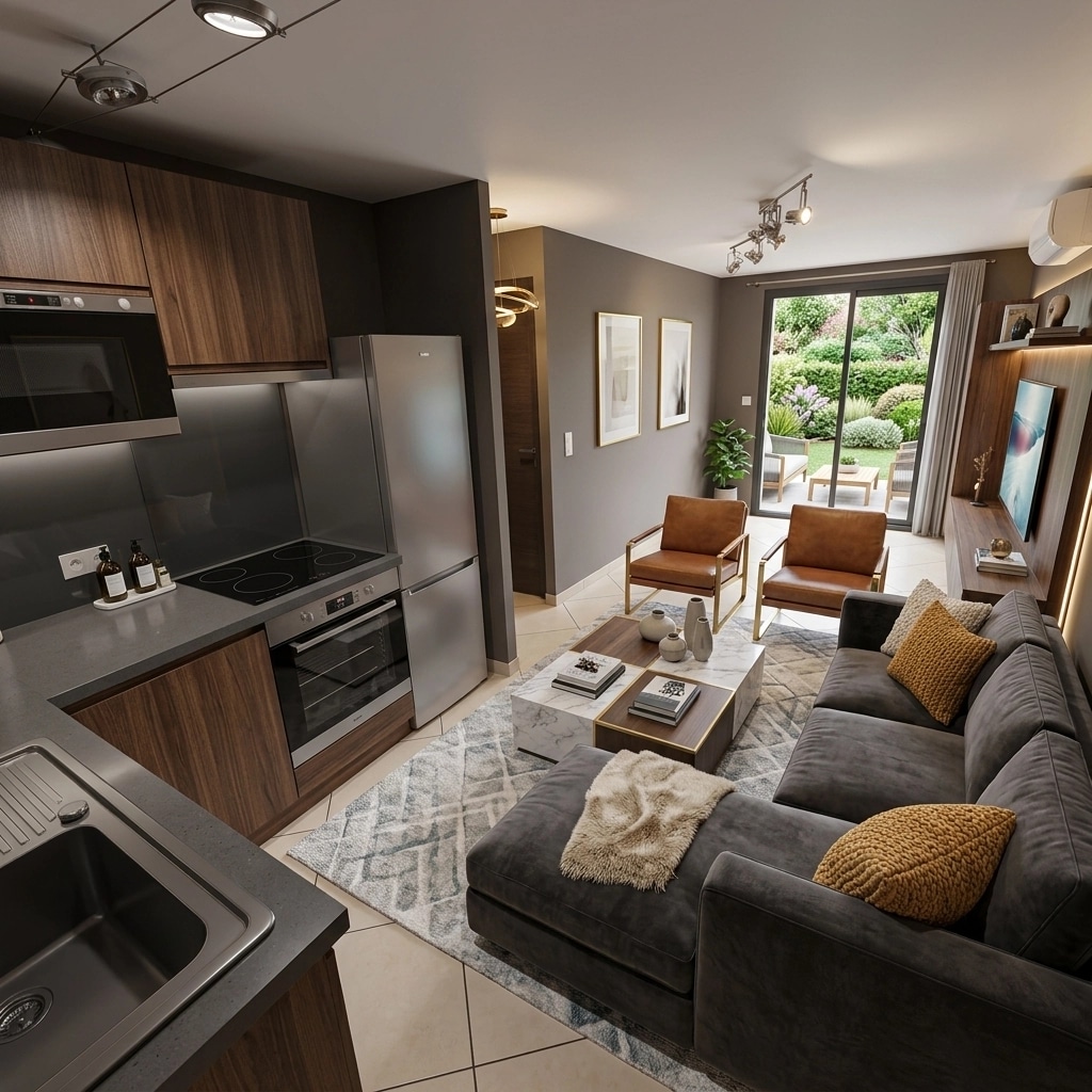 Interior design in Contemporary style — Living Room by GenRoom AI