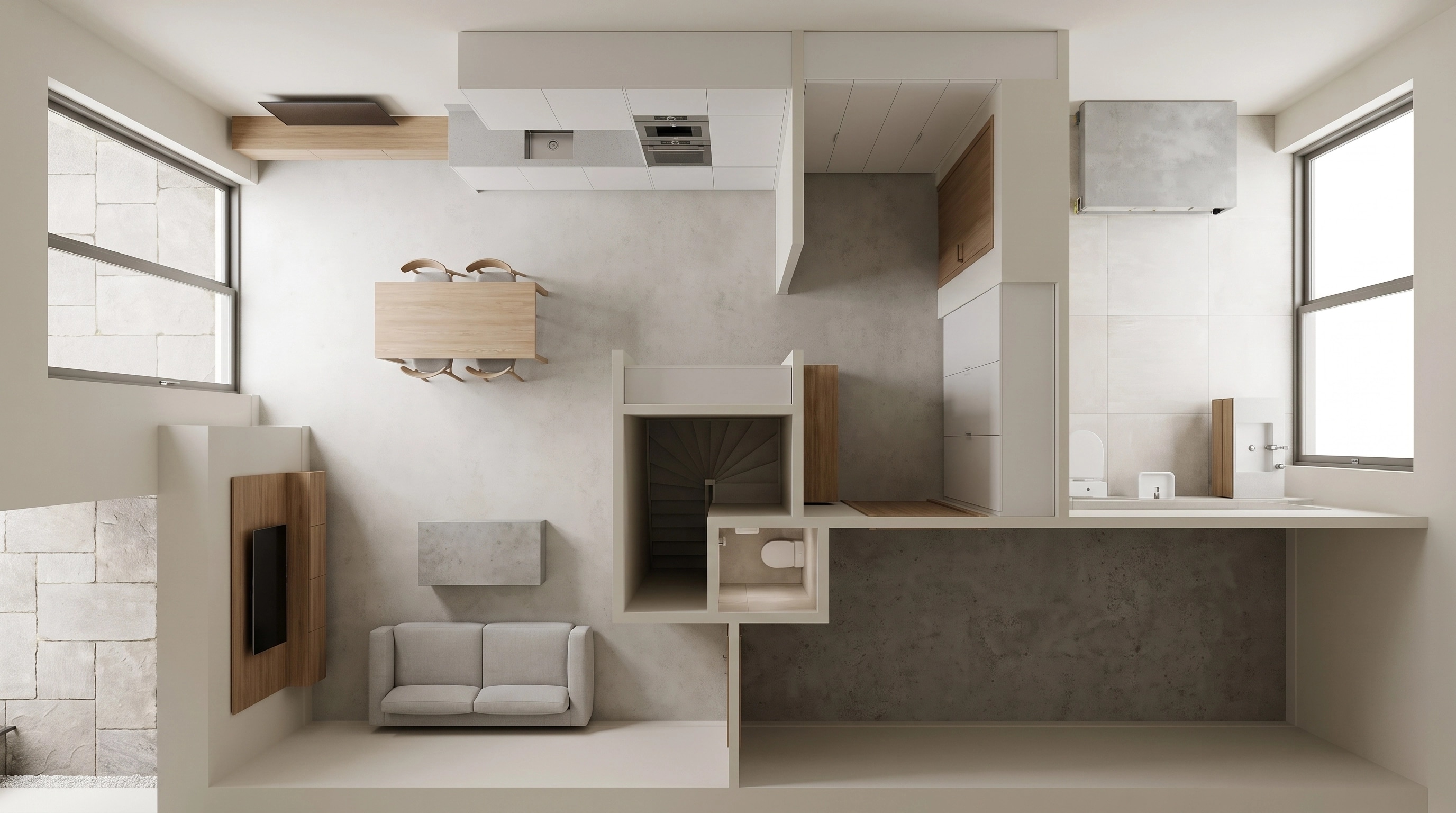 Minimalism Living Room design — interior photo by GenRoom AI