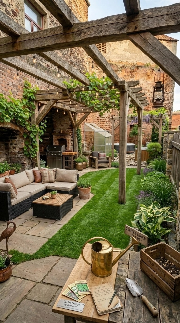 Country Rustic Garden Yard design — yard photo by GenRoom AI