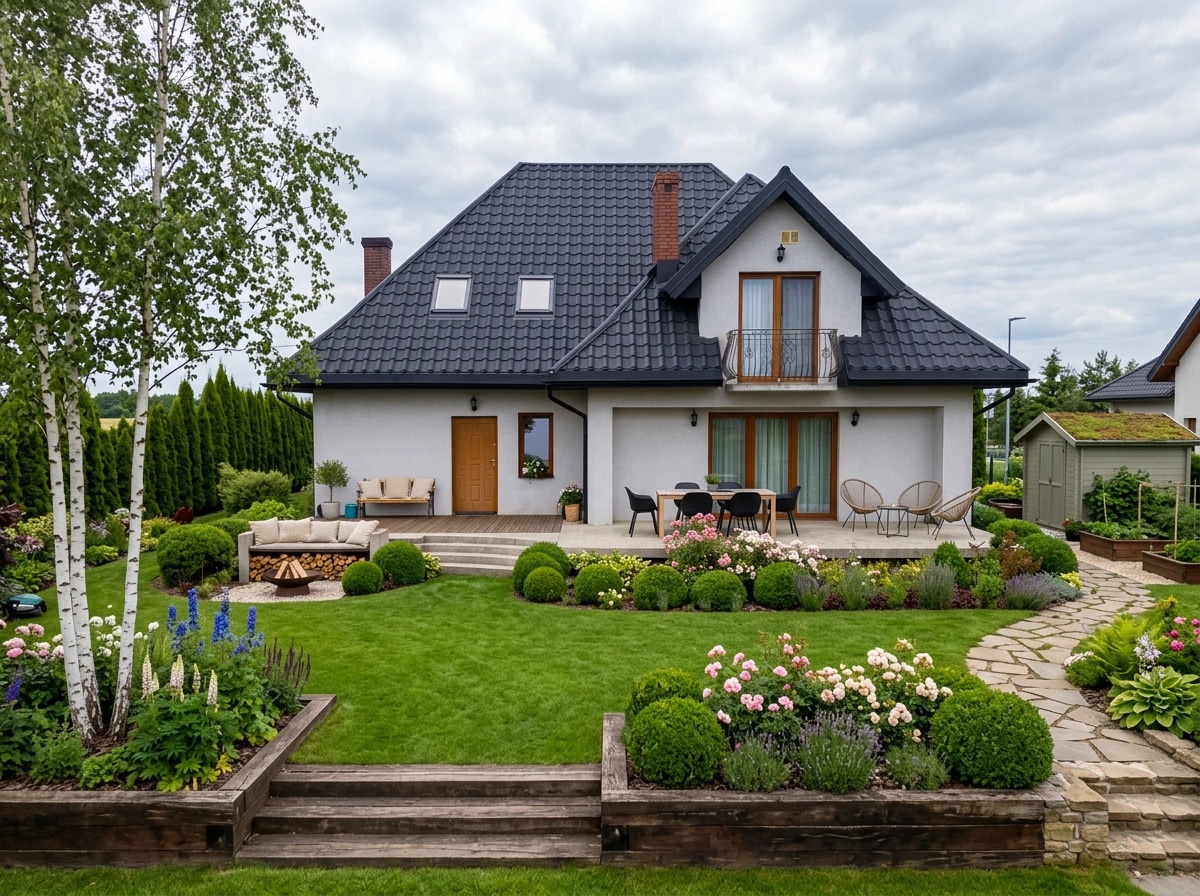 Landscape design in Scandinavian Garden style — Yard by GenRoom AI