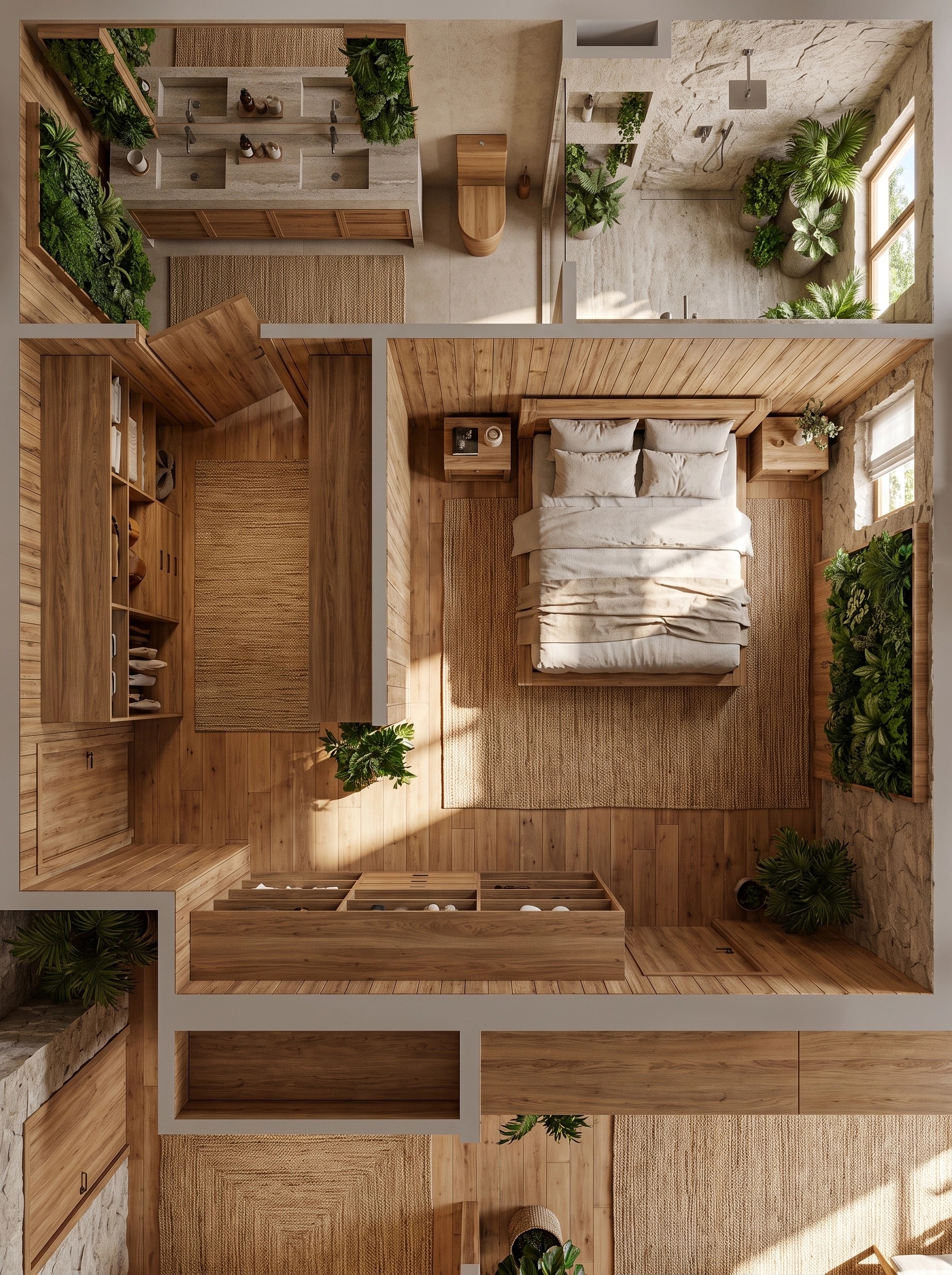 Interior design in Biophilic style — Living Room by GenRoom AI