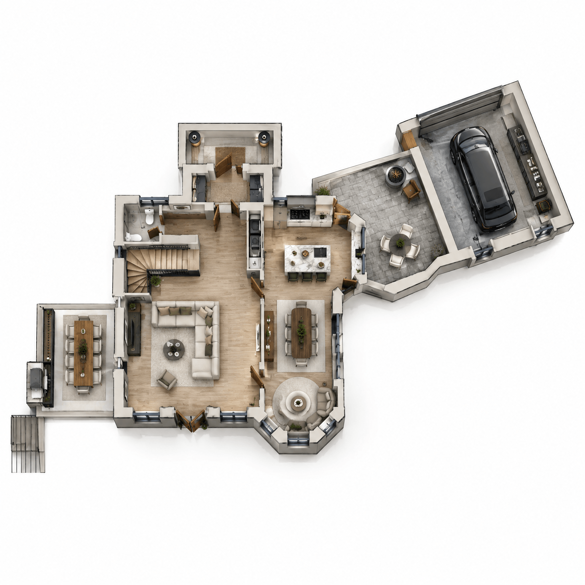 Interior design in Contemporary style — Living Room by GenRoom AI