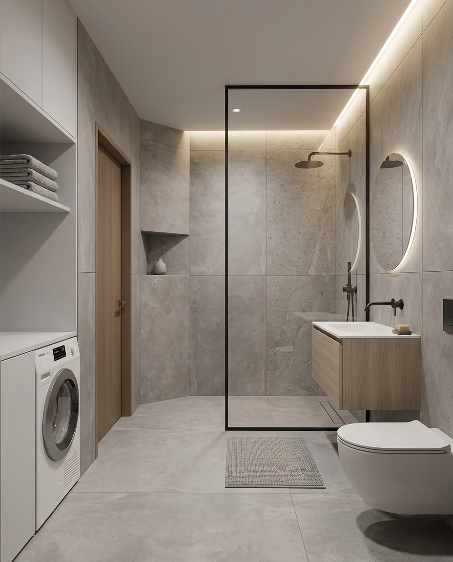 Minimalism Bathroom design — interior photo by GenRoom AI