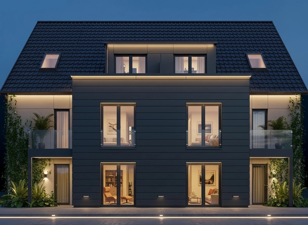 Facade design in German Modernist Facade style — Facade by GenRoom AI