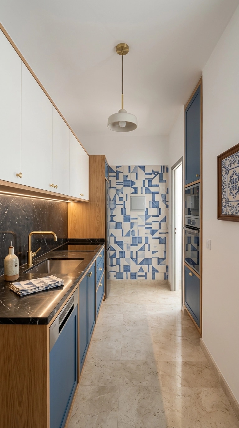 Kitchen interior in Portuguese Modern style — photo by GenRoom AI