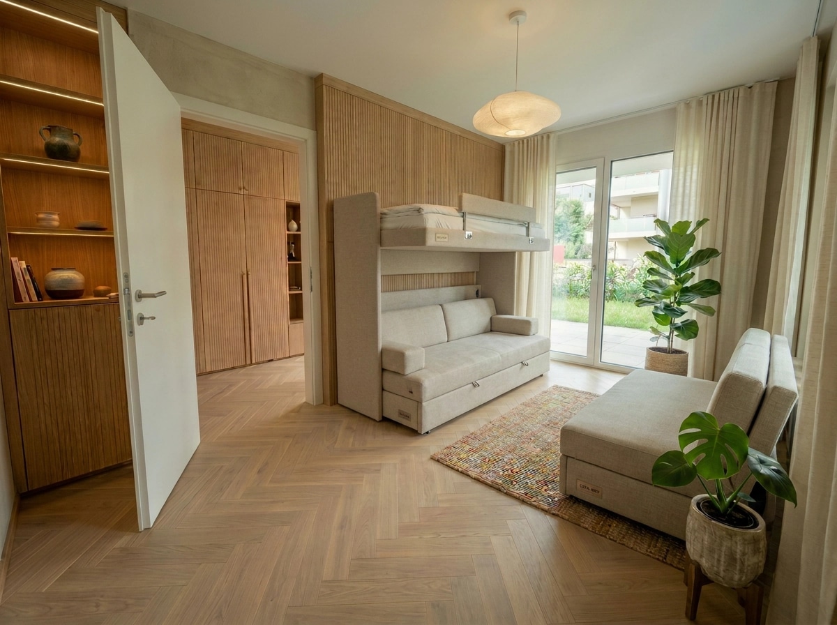 Japandi Bedroom design — interior photo by GenRoom AI