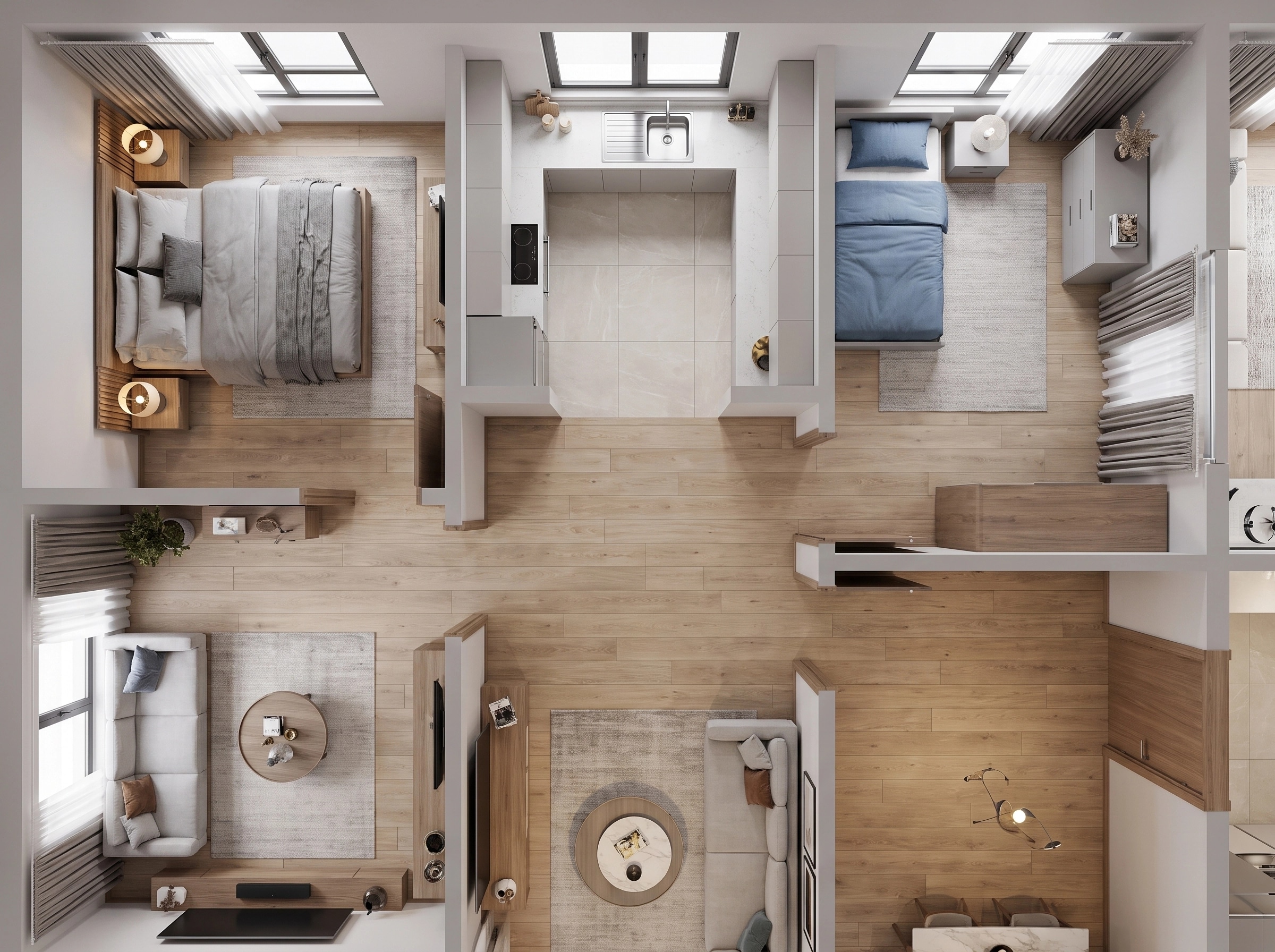 Interior design in Contemporary style — Living Room by GenRoom AI