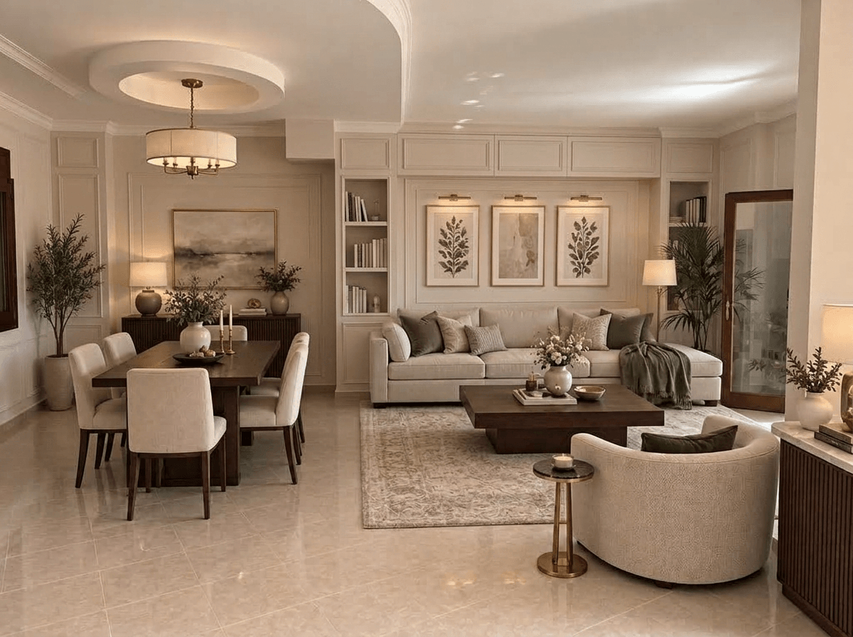 Interior design in Neoclassic style — Living Room by GenRoom AI