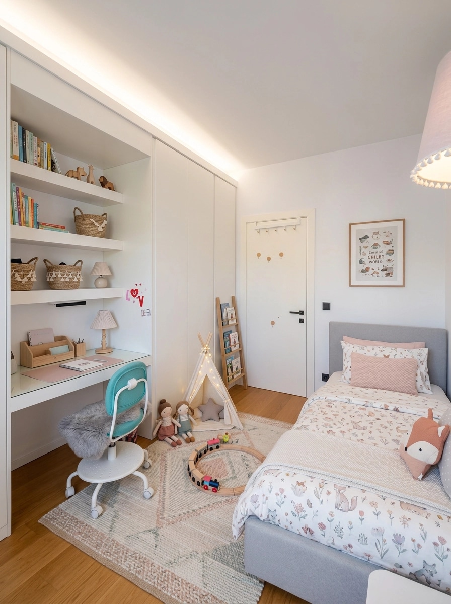Scandinavian Kids Room design — interior photo by GenRoom AI