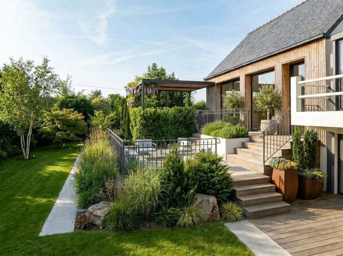 Landscape design in Contemporary Yard style — Yard by GenRoom AI