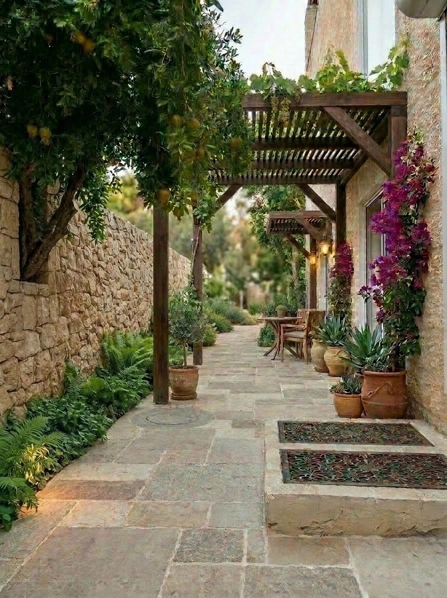 Landscape design in Scandinavian Garden style — Yard by GenRoom AI