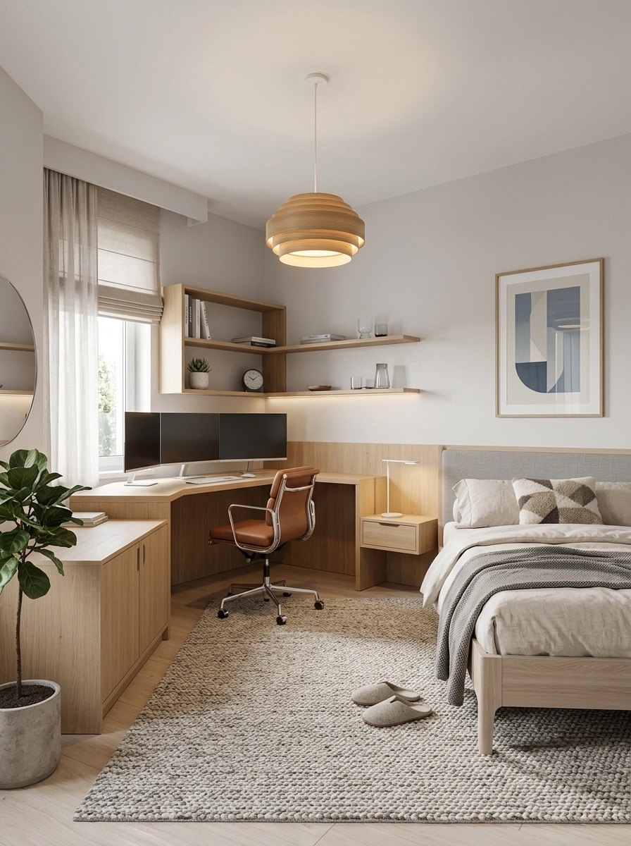 Interior design in Scandinavian style — Bedroom by GenRoom AI