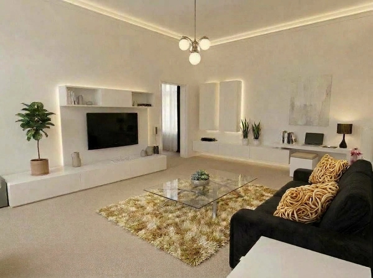 Interior design in Minimalism style — Living Room by GenRoom AI