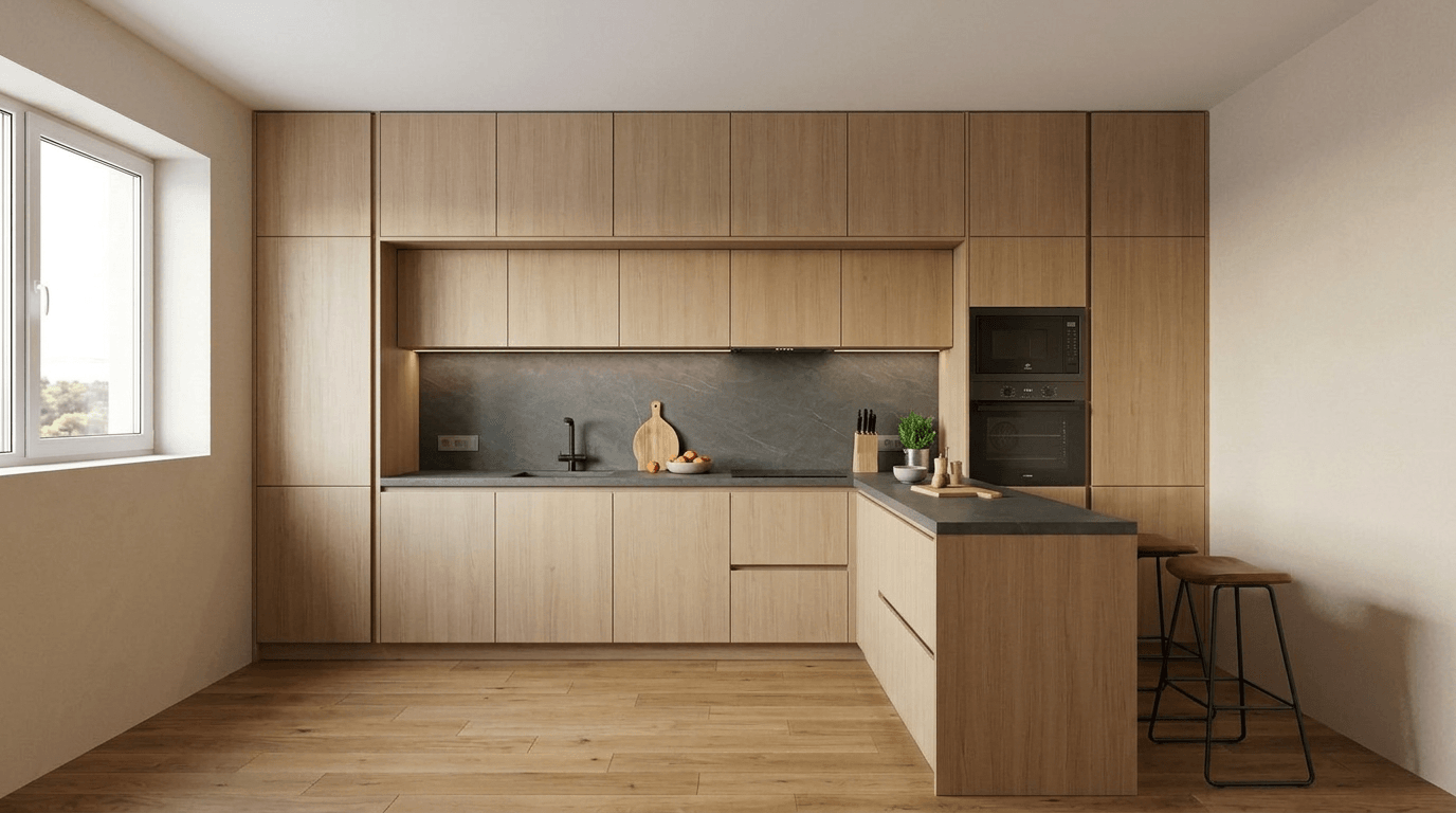 Minimalism Kitchen design — interior photo by GenRoom AI