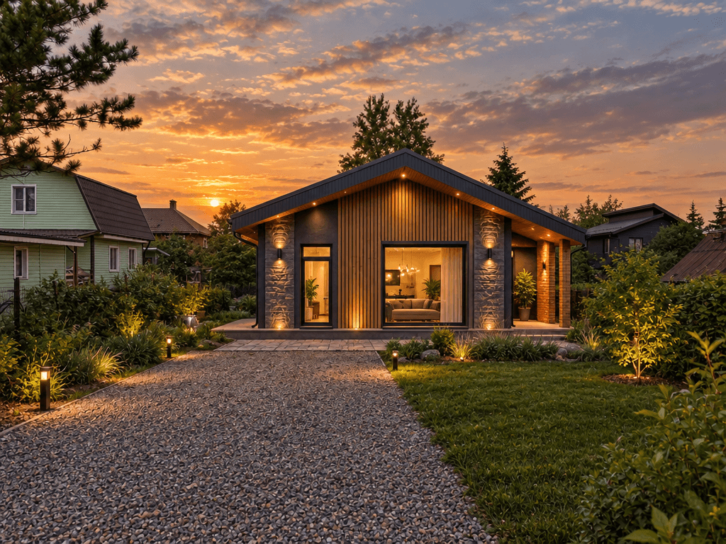 Facade design in Contemporary Facade style — photo by GenRoom AI