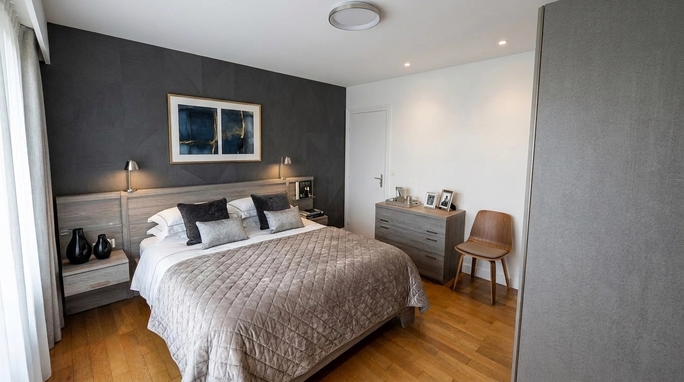 Contemporary Bedroom design — interior photo by GenRoom AI