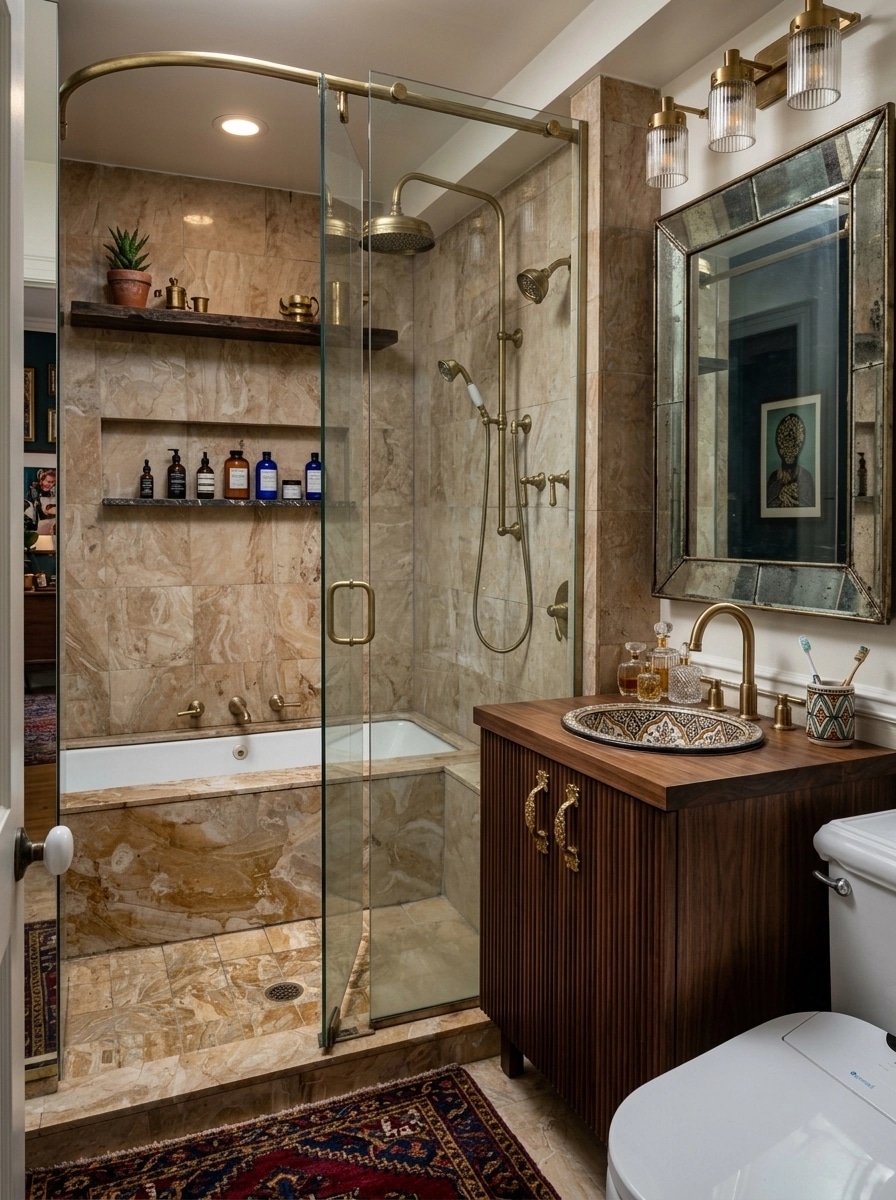 Interior design in Eclectic style — Bathroom by GenRoom AI