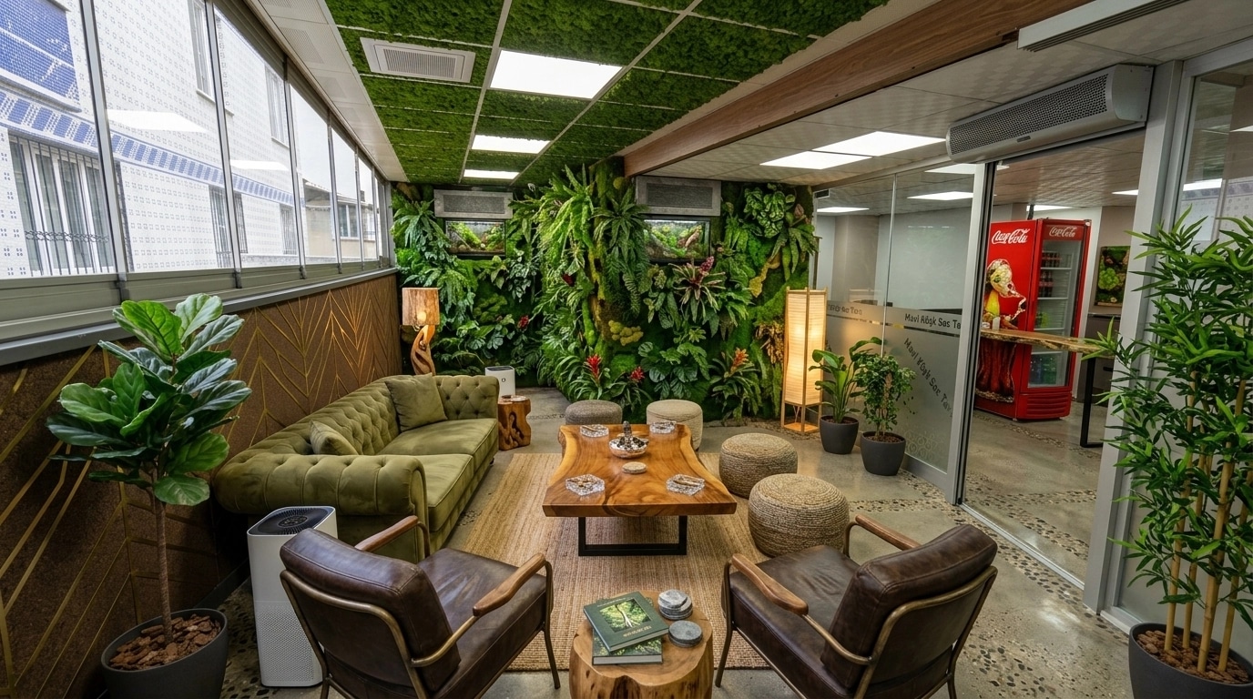 Interior design in Biophilic style — Living Room by GenRoom AI