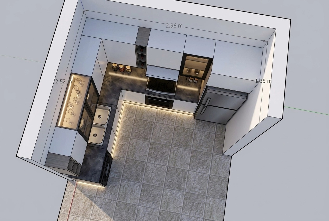 Kitchen interior in no_style style — photo by GenRoom AI