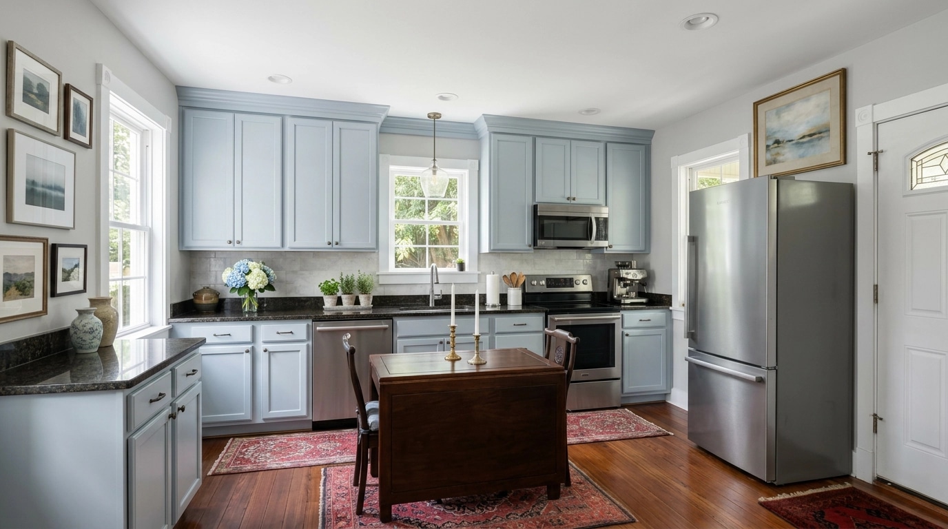 Transitional Kitchen design — interior photo by GenRoom AI