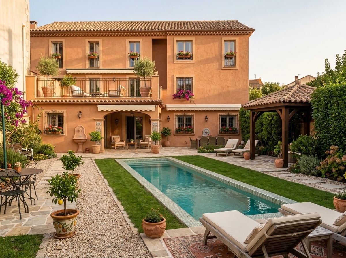 Facade design in Mediterranean Facade style — photo by GenRoom AI