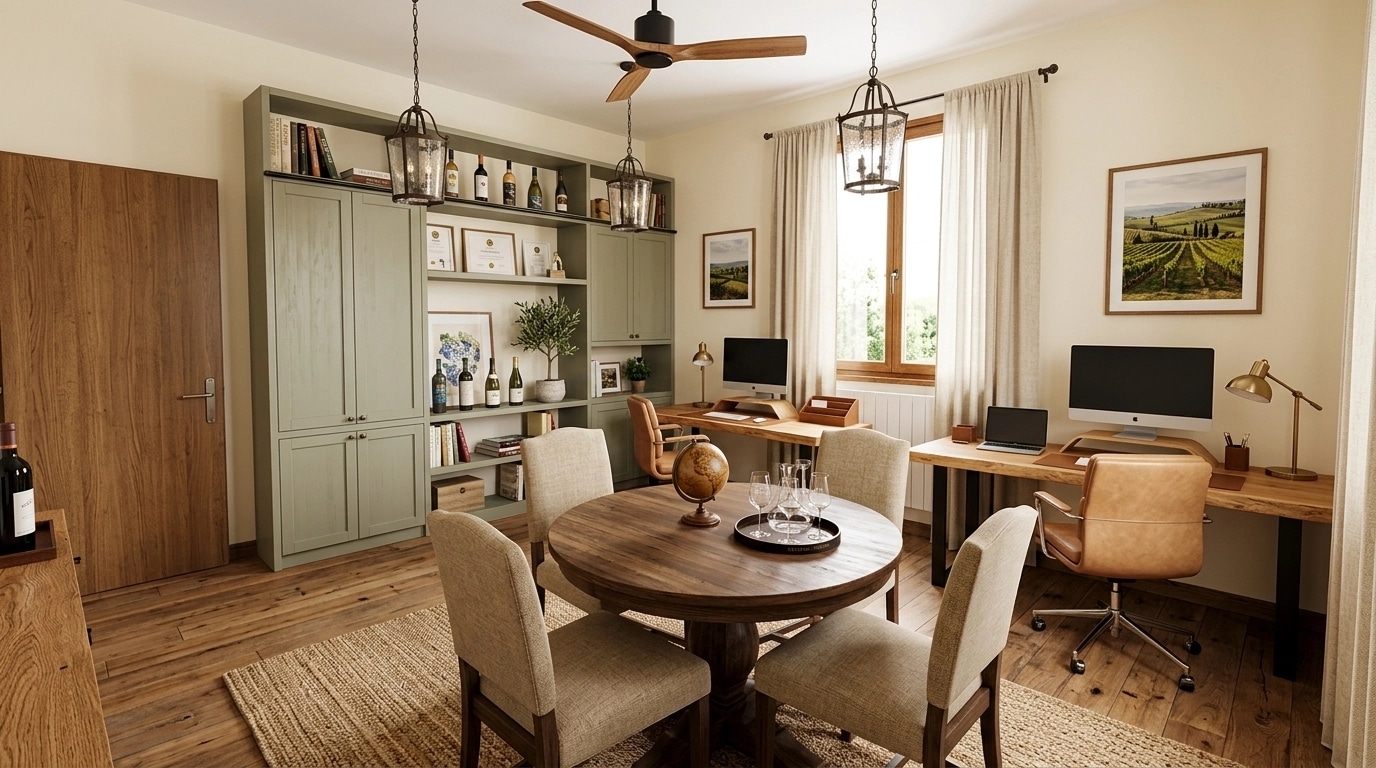 Interior design in Modern Farmhouse style — office_space by GenRoom AI