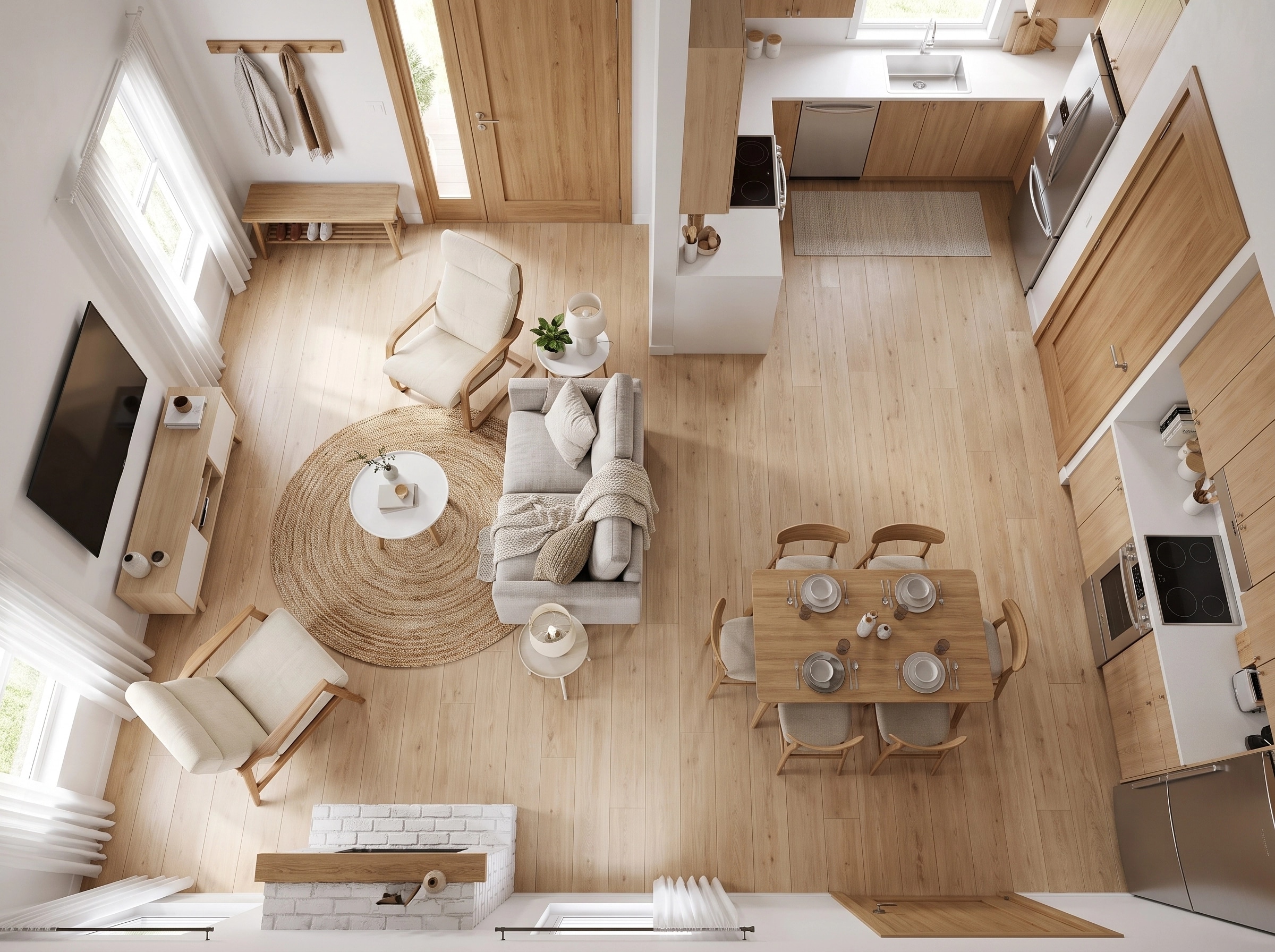 Scandinavian Living Room design — interior photo by GenRoom AI