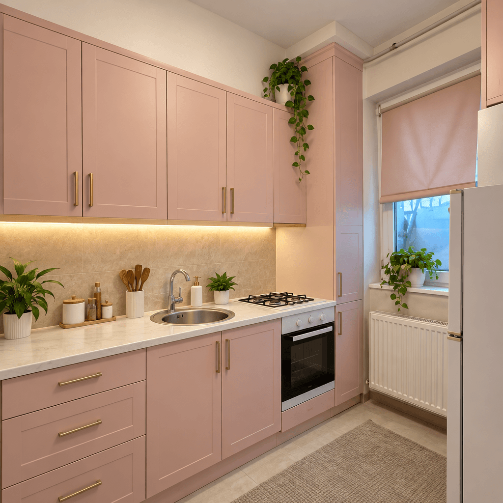 Kitchen interior in Neoclassic style — photo by GenRoom AI