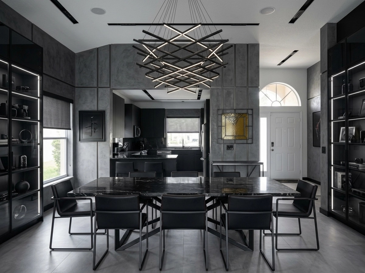 Interior design in Blacktec style — dining_room by GenRoom AI