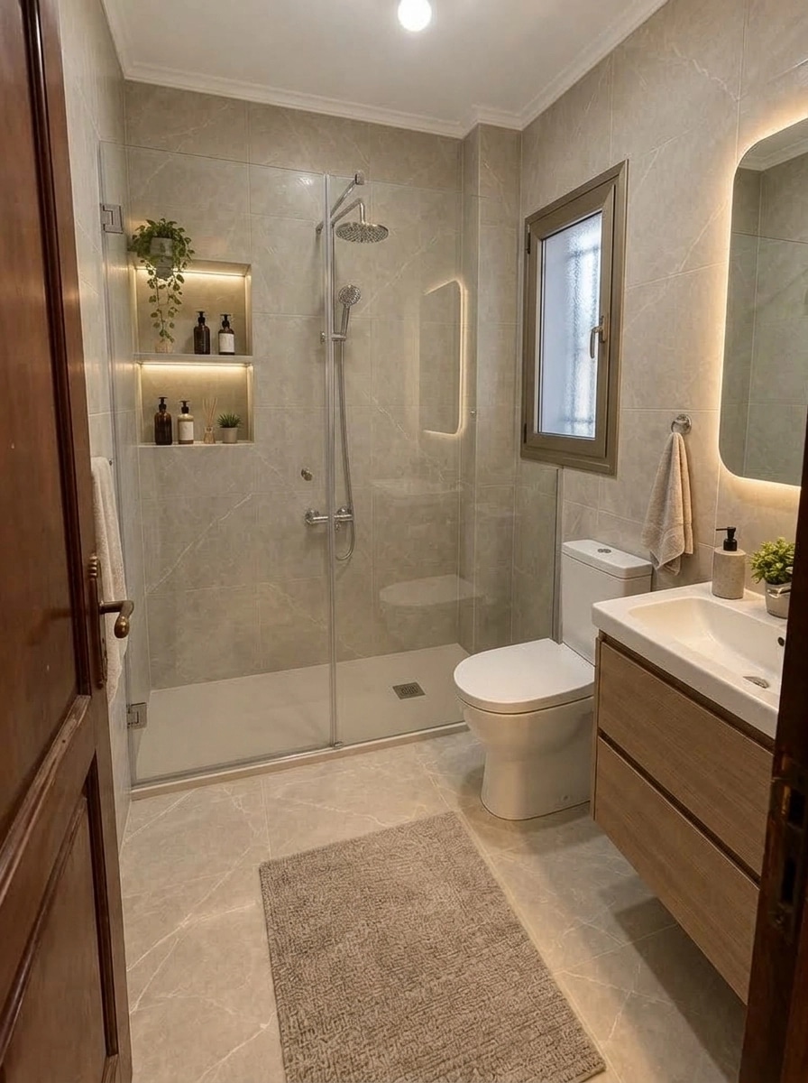 Minimalism Bathroom design — interior photo by GenRoom AI