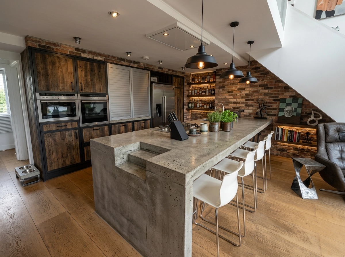 Kitchen interior in Loft / Industrial style — photo by GenRoom AI