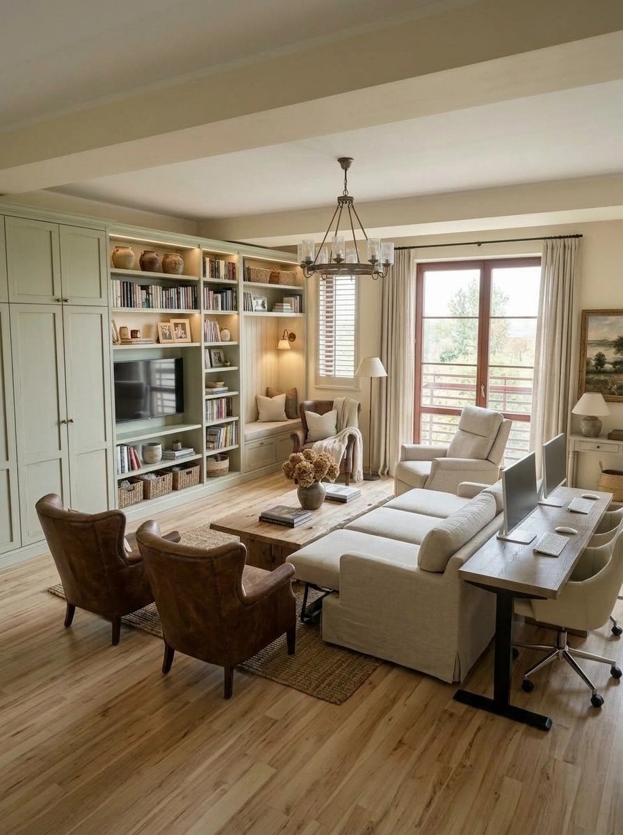 Modern Farmhouse Living Room design — interior photo by GenRoom AI
