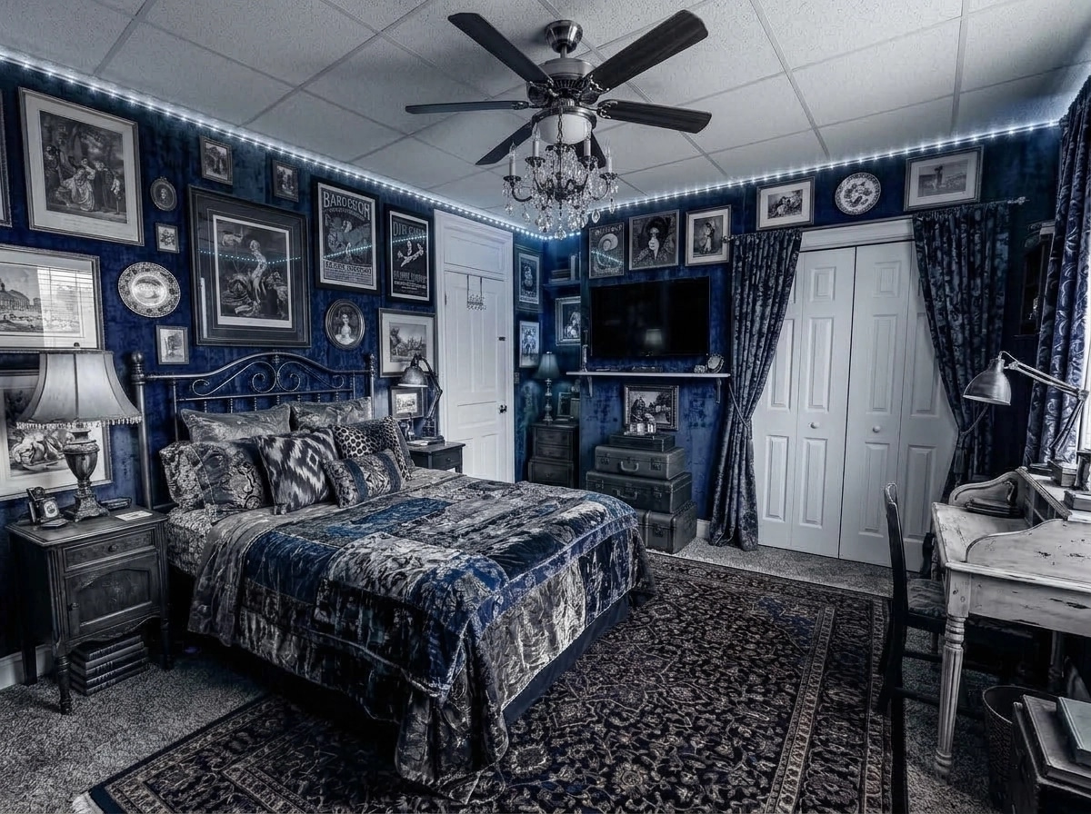 Maximalist Bedroom design — interior photo by GenRoom AI